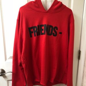 red friends hoodie